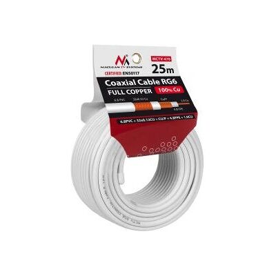 Maclean MCTV-470 Koaxialkabel - 25m Weiß - RG6/U Maclean MCTV-470 Koaxialkabel - 25m Weiß - RG6/U