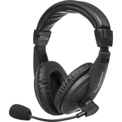 Audiocore AC862 Przewodowe słuchawki z mikrofonem - Czarny Audiocore AC862 Przewodowe słuchawki z mikrofonem - Czarny