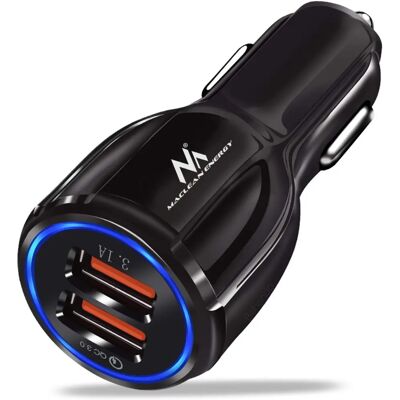 Chargeur voiture Maclean Mce478 B - 2xUSB, QC 3.0 - Noir Chargeur voiture Maclean Mce478 B - 2xUSB, QC 3.0 - Noir