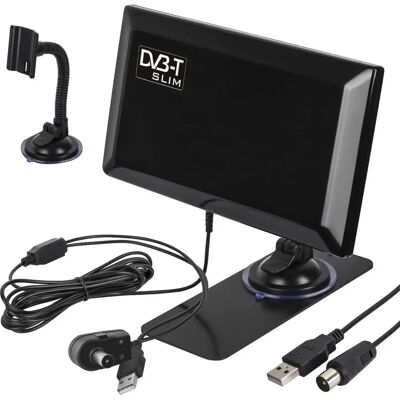 Maclean Innendauer DVB-T/T2 HEVC Antenne - Schlank, Hoher Gewinn, Vielseitig Maclean Innendauer DVB-T/T2 HEVC Antenne - Schlank, Hoher Gewinn, Vielseitig