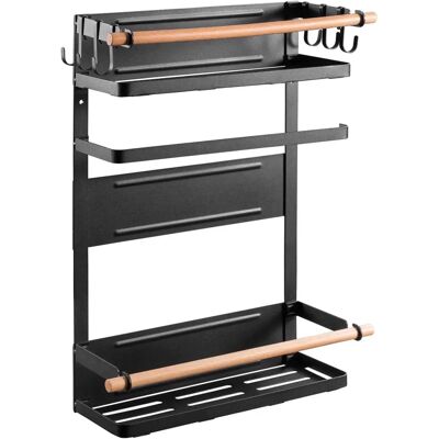 Scaffale Magnetico Maclean - 12kg - Nero Scaffale Magnetico Maclean - 12kg - Nero