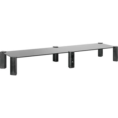 Maclean Doppel Monitorständer – Höhenverstellbar, Hartglas, 17-32 Zoll Maclean Doppel Monitorständer – Höhenverstellbar, Hartglas, 17-32 Zoll