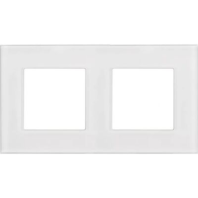 Maclean MCE729W - Vit dubbelglasram - 157x86mm - vägguttag - modulär Maclean MCE729W - Vit dubbelglasram - 157x86mm - vägguttag - modulär