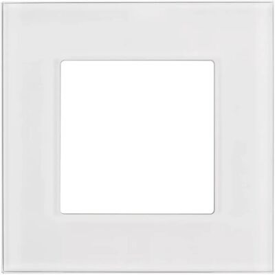 Maclean MCE730W - Weiße Glasrahmen - Wandsteckdosenabdeckung Maclean MCE730W - Weiße Glasrahmen - Wandsteckdosenabdeckung