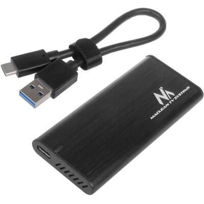Maclean MCE443 Aluminium M.2 SSD-Gehäuse - Unterstützt NVMe & SATA Maclean MCE443 Aluminium M.2 SSD-Gehäuse - Unterstützt NVMe & SATA