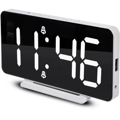 GreenBlue GB383 Digitaluhr mit Alarm und Thermometer - Weiß GreenBlue GB383 Digitaluhr mit Alarm und Thermometer - Weiß