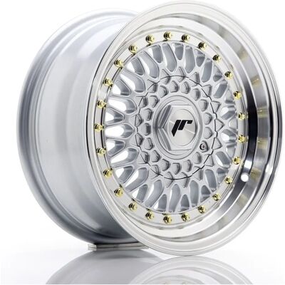 Japan Racing Jr9 15''X8 Et 15 4X100 4X114,3 Argent - Roue de Voiture - Publicité Japan Racing Jr9 15''X8 Et 15 4X100 4X114,3 Argent - Roue de Voiture - Publicité