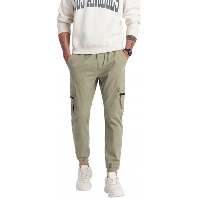 Pantaloni jogger cargo pentru bărbați - Khaki Pantaloni jogger cargo pentru bărbați - Khaki