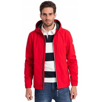 Geacă bărbați Ombre - căptușeală fleece, softshell - Roșu - Geacă Geacă bărbați Ombre - căptușeală fleece, softshell - Roșu - Geacă