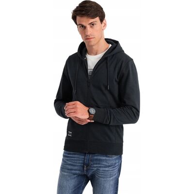 Hanorac basic din bumbac pentru bărbați Ombre - Negru - Hanorac Hanorac basic din bumbac pentru bărbați Ombre - Negru - Hanorac