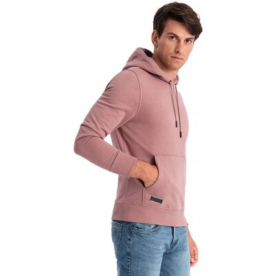 Ombre Hanorac Basic din Bumbac pentru Bărbați - Roz Închis - Hoodie Kangaroo - Casual Sport Ombre Hanorac Basic din Bumbac pentru Bărbați - Roz Închis - Hoodie Kangaroo - Casual Sport