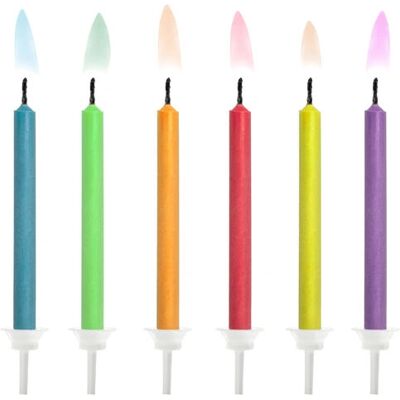 Pricenet - Colored Flames - Moniväriset liekit - 6 cm - Synttäreiden kynttilä Pricenet - Colored Flames - Moniväriset liekit - 6 cm - Synttäreiden kynttilä