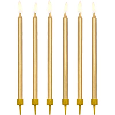 PartyDeco SCD-1-019ME Kultainen Kakkuvalo - 12 kpl PartyDeco SCD-1-019ME Kultainen Kakkuvalo - 12 kpl