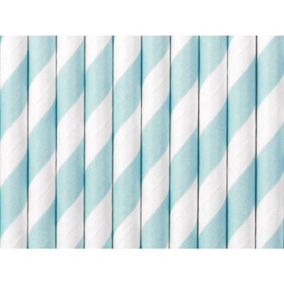 PartyDeco - SPP1-001J - Hellblau - 19.5 cm - Trinkhalm PartyDeco - SPP1-001J - Hellblau - 19.5 cm - Trinkhalm