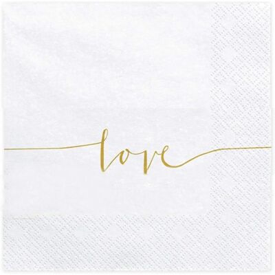 PartyDeco Hochzeits-Papierservietten Love - Papier-Servietten PartyDeco Hochzeits-Papierservietten Love - Papier-Servietten
