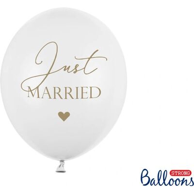 PartyDeco SB14P-237-008-6 Balão de látex - Branco e dourado - 30cm PartyDeco SB14P-237-008-6 Balão de látex - Branco e dourado - 30cm