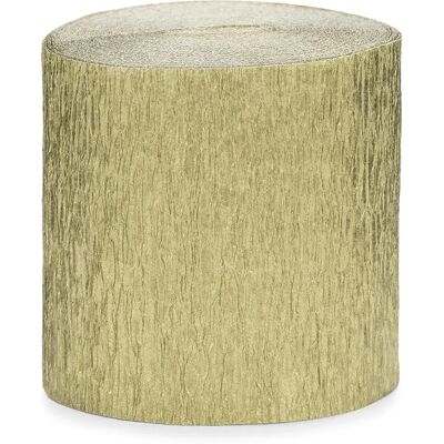 Pricenet Crepe streamer - goud - 5cm/10m - Decoratie Pricenet Crepe streamer - goud - 5cm/10m - Decoratie