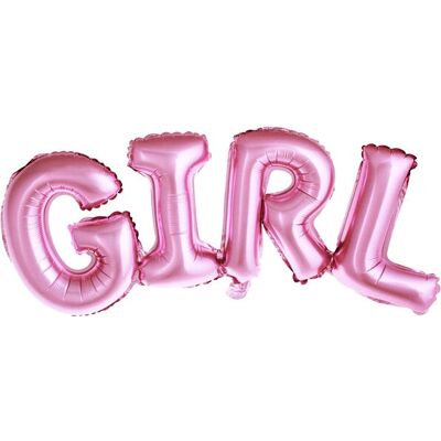 PartyDeco Pink Metallilippu 'GIRL' - Juhla Dekor PartyDeco Pink Metallilippu 'GIRL' - Juhla Dekor