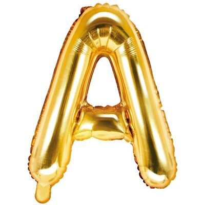 Lettre en feuille d'or 'A' - 35cm - Ballon en foil - Publicité Lettre en feuille d'or 'A' - 35cm - Ballon en foil - Publicité