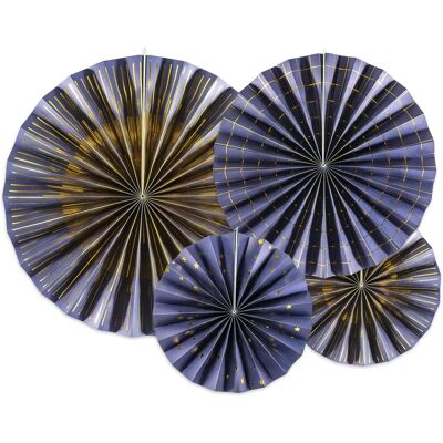 Pricenet Dunkelblaue Dekorative Rosetten - 4er-Set Pricenet Dunkelblaue Dekorative Rosetten - 4er-Set