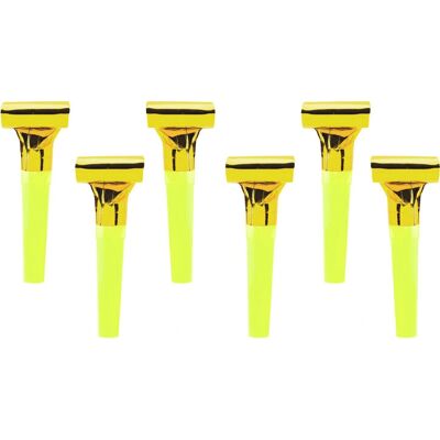 PartyDeco GWI6-019 Goldener Party-Trillerpfeifen - Party Mitbringsel PartyDeco GWI6-019 Goldener Party-Trillerpfeifen - Party Mitbringsel