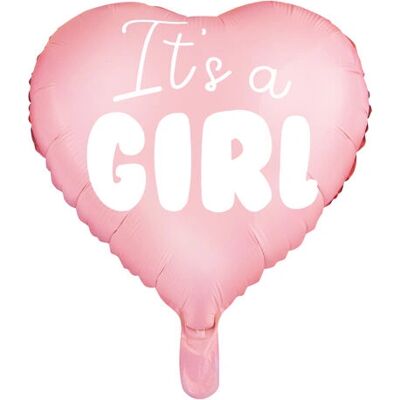 PartyDeco Balão de Coração Rosa - 'It's a girl' - Decoração de festa PartyDeco Balão de Coração Rosa - 'It's a girl' - Decoração de festa