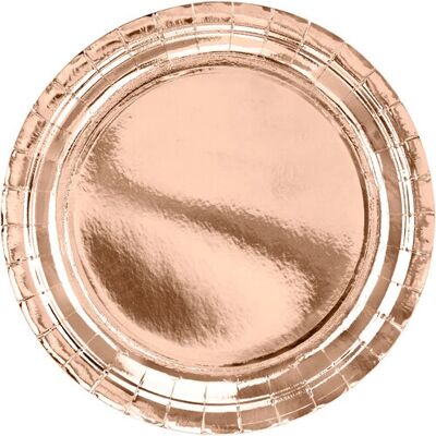 Assiettes en papier rondes Rose Gold PartyDeco 23cm - Assiette jetable - Publicité Assiettes en papier rondes Rose Gold PartyDeco 23cm - Assiette jetable - Publicité