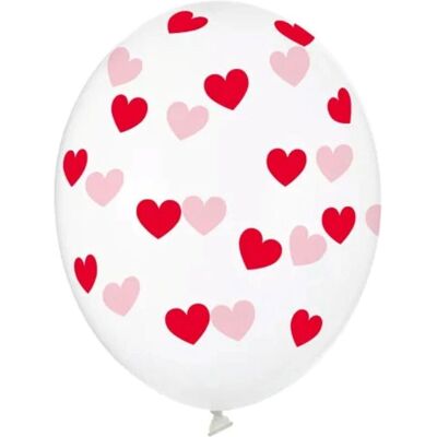 Pricenet Herzen Ballons - 30cm Klars Latex, 6 Stück Pricenet Herzen Ballons - 30cm Klars Latex, 6 Stück