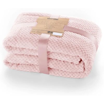 Couverture en microfibre rose DecoKing Henry - Style scandinave Couverture en microfibre rose DecoKing Henry - Style scandinave