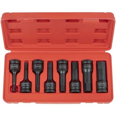 QUATROS - QS50008 - H5-H19 - 1/2" - Zestaw nasadek imbusowych QUATROS - QS50008 - H5-H19 - 1/2" - Zestaw nasadek imbusowych