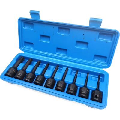 Zestaw 9 nasadek TORX do uderzaka - QUATROS TX20-TX70 Zestaw 9 nasadek TORX do uderzaka - QUATROS TX20-TX70