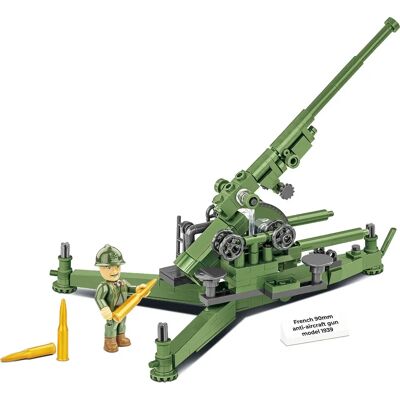 COBI Francuski 90mm Artyleria przeciwlotnicza Model 1939 - Kolekcja WWII COBI Francuski 90mm Artyleria przeciwlotnicza Model 1939 - Kolekcja WWII