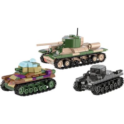 COBI Renault R35 - Valentine IX - Panzer I - Set de construcción COBI Renault R35 - Valentine IX - Panzer I - Set de construcción