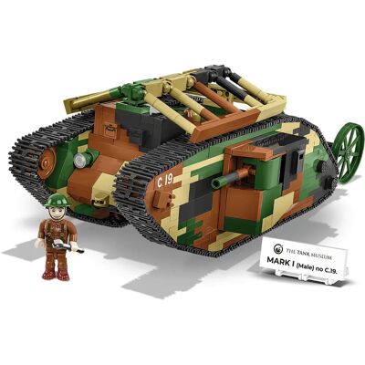 Cobi 2993 Kit de Char Historique de la Première Guerre Mondiale - Marque Britannique I - 878 pièces Cobi 2993 Kit de Char Historique de la Première Guerre Mondiale - Marque Britannique I - 878 pièces
