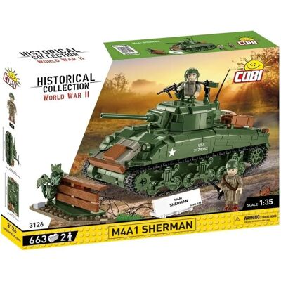 Cobi M4A1 Sherman WW2 Gyűjtemény - Építőszett Cobi M4A1 Sherman WW2 Gyűjtemény - Építőszett