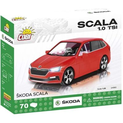 COBI Škoda Scala Modellautó - Méretarány 1:35, Vörös COBI Škoda Scala Modellautó - Méretarány 1:35, Vörös