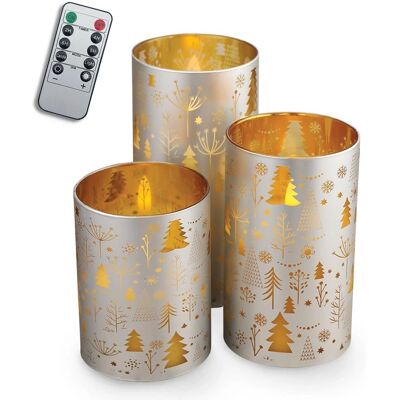 Lasmex - LED Kerzen – silber-gold – LED Kerzen Lasmex - LED Kerzen – silber-gold – LED Kerzen