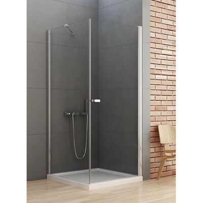 Nowy Trendy Soleo 100x80x195 cm Kabina prysznicowa - Wspornik krzyżowy, Przezroczyste szkło Nowy Trendy Soleo 100x80x195 cm Kabina prysznicowa - Wspornik krzyżowy, Przezroczyste szkło