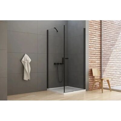 Soleo D-0231A/D-0116B - noir - 90x100x195 cm - 6mm verre - Cabine de douche - Publicité Soleo D-0231A/D-0116B - noir - 90x100x195 cm - 6mm verre - Cabine de douche - Publicité