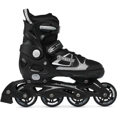Raven Spirit Schwarz/Weiß Verstellbare Rollschuhe - Rollerskates Raven Spirit Schwarz/Weiß Verstellbare Rollschuhe - Rollerskates
