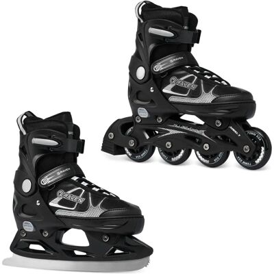 Raven Spirit Noir/Blanc 2en1 Patins en ligne - patins - Publicité Raven Spirit Noir/Blanc 2en1 Patins en ligne - patins - Publicité