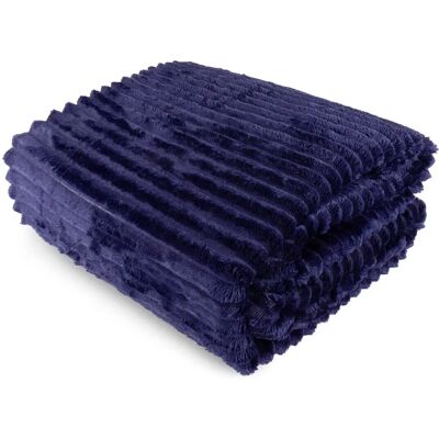 Ardea Pasy 03 - Navy - Rozmiar 160x200 - Koc Ardea Pasy 03 - Navy - Rozmiar 160x200 - Koc