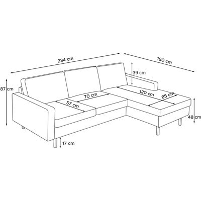 KONSIMO Loft - dunkelgrau - Ecksofa rechts - 4-Sitzer - Sofa KONSIMO Loft - dunkelgrau - Ecksofa rechts - 4-Sitzer - Sofa