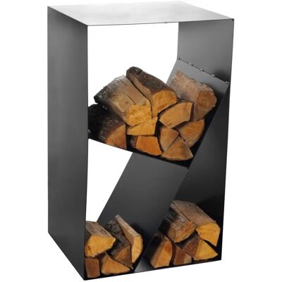 Magnus Porte-Bûches en Acier 45x30x80cm - Support à bois - Publicité Magnus Porte-Bûches en Acier 45x30x80cm - Support à bois - Publicité
