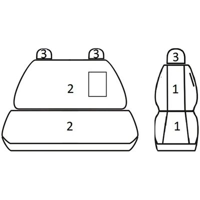ATRA - S-/32_T06 - Sort front - Seat cover ATRA - S-/32_T06 - Sort front - Seat cover