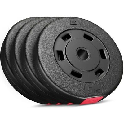 Zestaw Obciążeń Hop-Sport - 20kg - 4x5kg - Czarny Zestaw Obciążeń Hop-Sport - 20kg - 4x5kg - Czarny