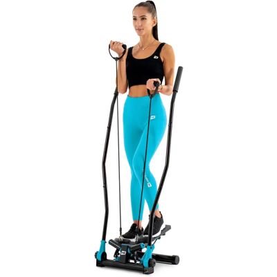 Hop-Sport HS-045S Slim Niebieski regulowany hydrauliczny stepper z uchwytami Hop-Sport HS-045S Slim Niebieski regulowany hydrauliczny stepper z uchwytami