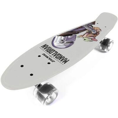 Skateboard pentru copii Star Wars - Mandalorian Gri - 21.6" Cruiser Skateboard pentru copii Star Wars - Mandalorian Gri - 21.6" Cruiser