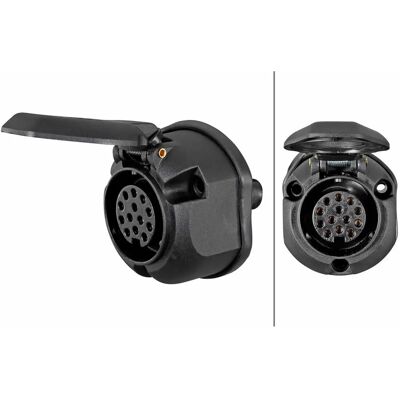 Connecteur électrique HELLA 8JB005 949-011 - 13 pôles - Noir Connecteur électrique HELLA 8JB005 949-011 - 13 pôles - Noir