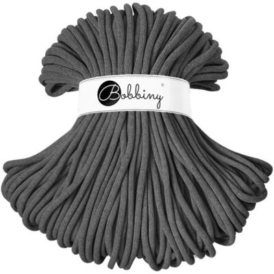 Bobbiny Jumbo 9 mm Charcoal - Corde en coton pour macramé & bricolage - Publicité Bobbiny Jumbo 9 mm Charcoal - Corde en coton pour macramé & bricolage - Publicité